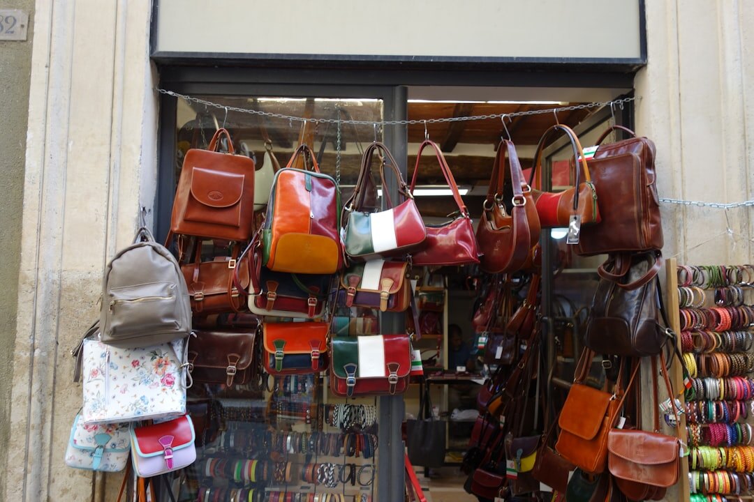 italian leather handbag closeup