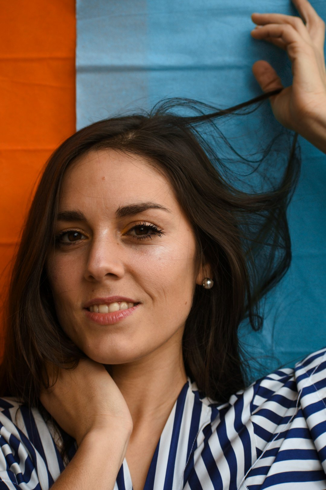 Portrait of an elegant Uruguayan woman with a warm smile